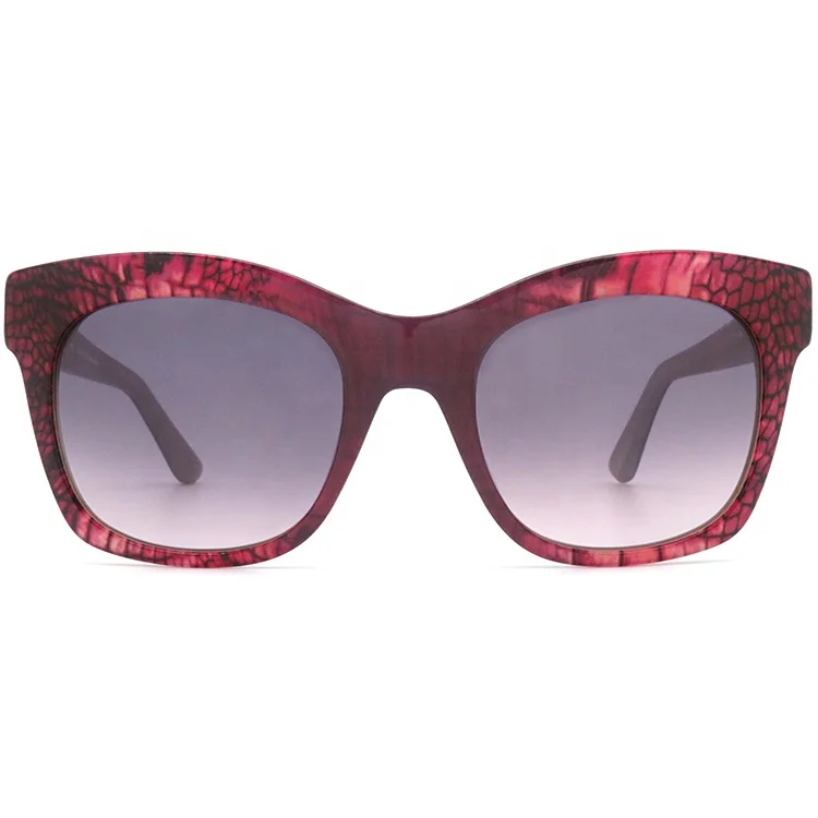 

Red Snakeskin Grain Frame traditional Anti Ultraviolet Sunglasses Women