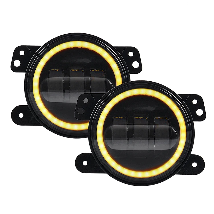 30w 4inch LED Offroad high waterproof rate car fog light auto turn light for Jeep fog light kit white amber red green blue lens