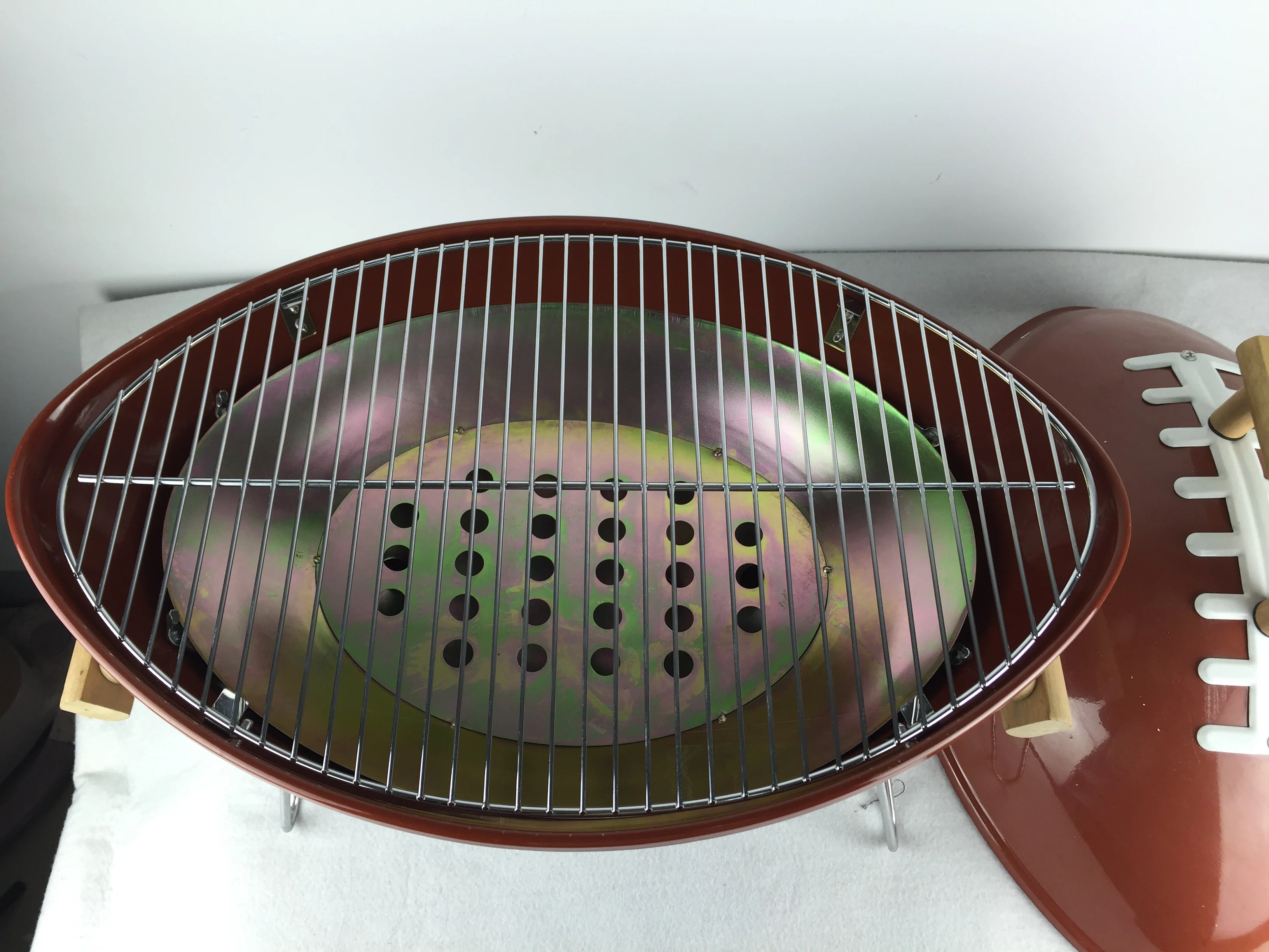 Oval Ball Barbecue Grilling American Football Shaped Charcoal Bbq Grill