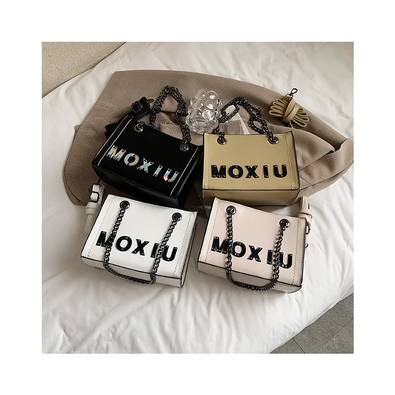 

Luxury Solid Color Letter Strap Small Square Bags Fashion Designer Snake Chain Purses and Handbags Shoulder Strap Crossbody Bag