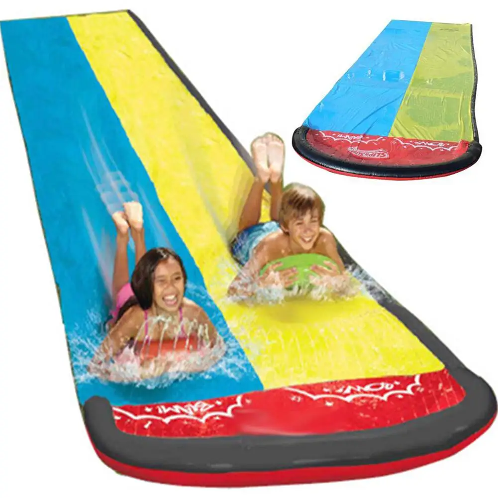 

Children Water Slide Garden Racing Double Water Slide Spray Summer Toy For Outdoors Party Supply