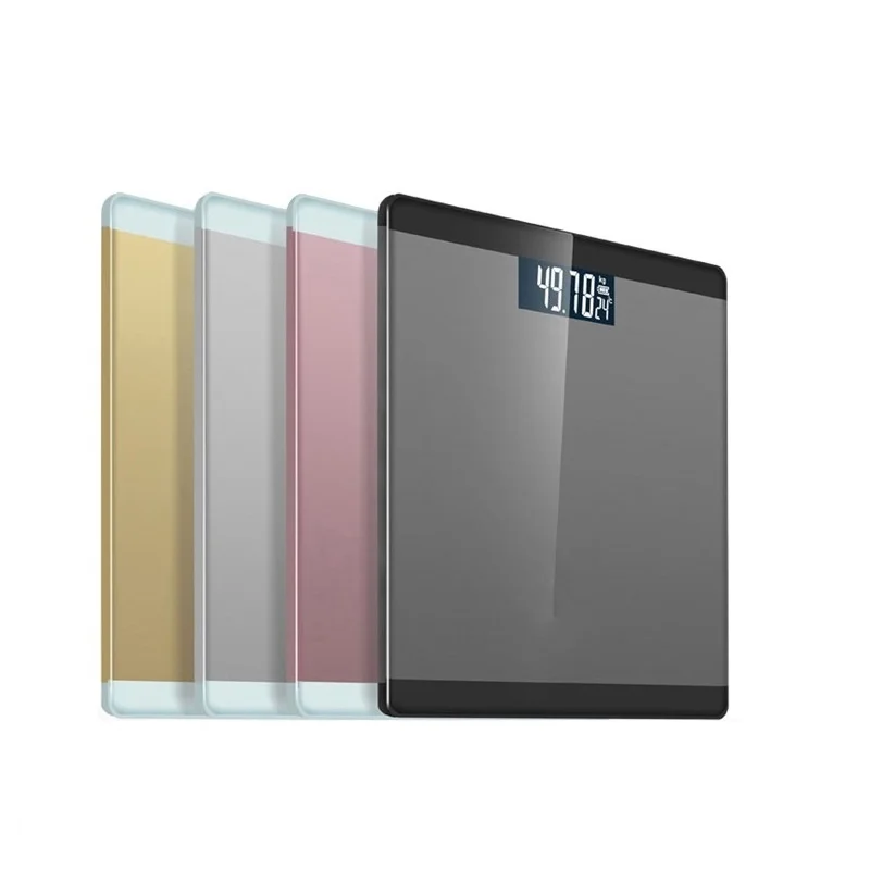 

Stock Products Tempered Glass ABS Plastic 180 kg Auto Recognition Anti Slip Body Weight Bascula Digital Bathroom Scale