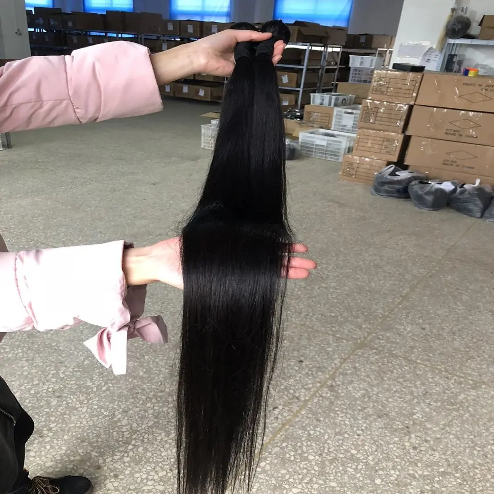 

10a virgin unprocessed hair bone straight bundles 34" mink brazilian hair bundle extencion hum hair remi 100