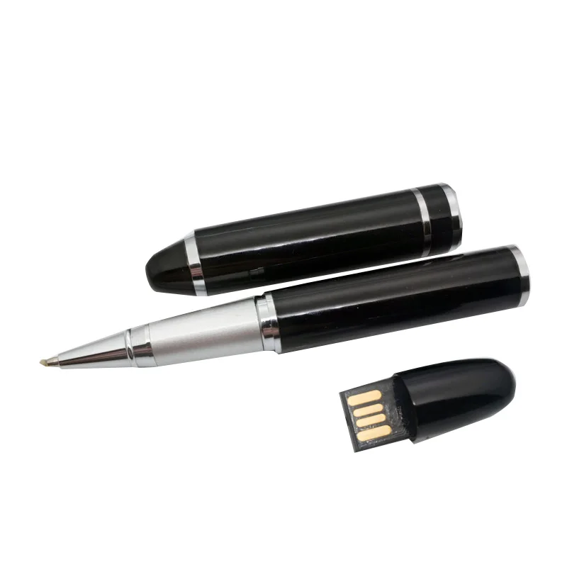 

Bulk Price Custom Promotional Gifts Pen Shape Pen Drive Slim Flash Drive with Pen Combination