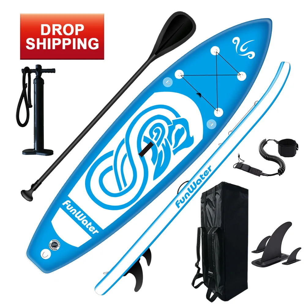 

FUNWATER drop shipping sup paddle board china manufacture inflatable sup board stand up surfing water surfing, Blue,orange