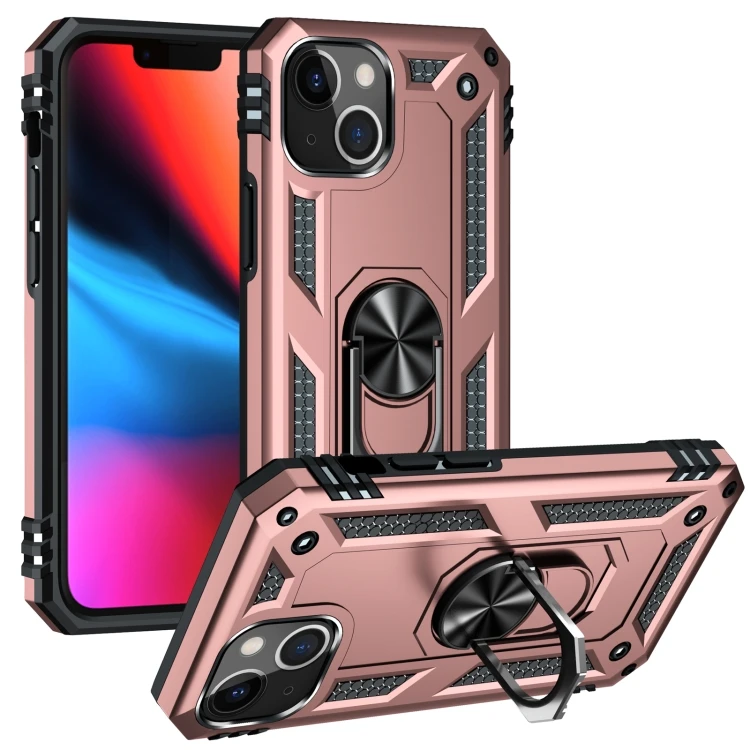 

Wholesales high quality Shockproof Cover TPU + PC Protective Case with 360 Degree Rotating Holder For iPhone 13 mini Pro Max