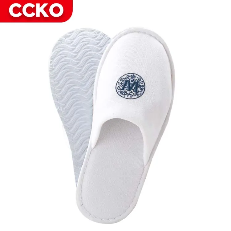

Luxury Blue Soft Custom Four Season Comfortable Guest Spa Travel Homestay Hotel Slippers With Logo Disposable Slippers Unisex