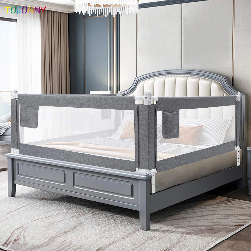 

2020 baby fence foldable bed cribs fence rail for safety products, Grey