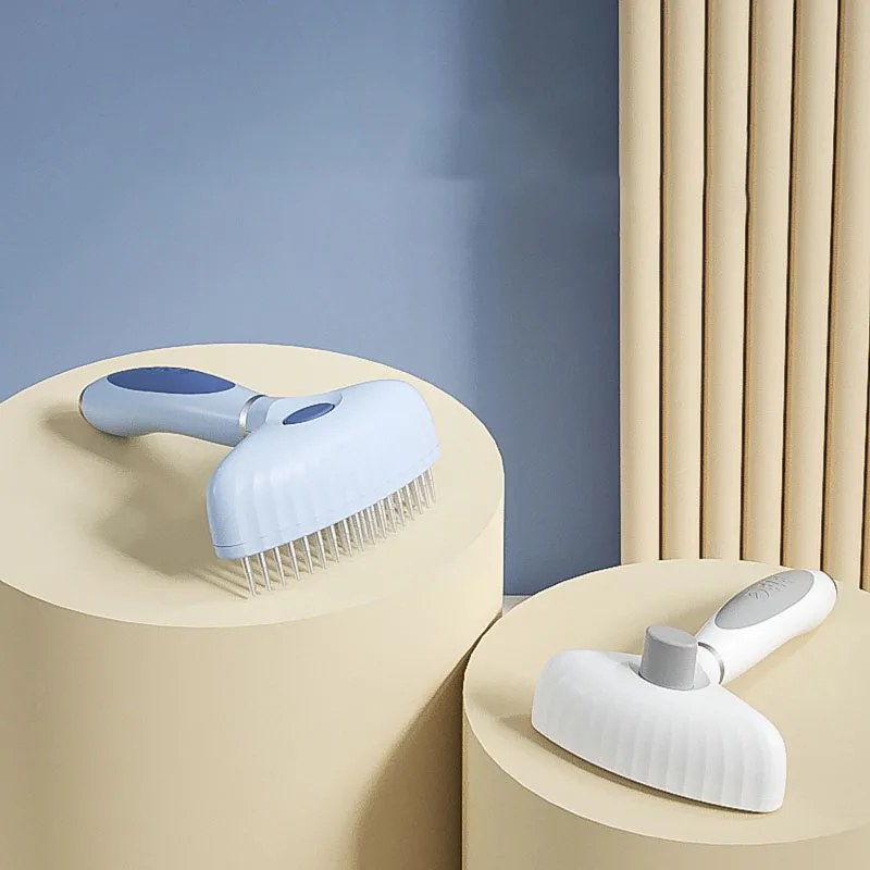 

Self-cleaning Pet Hair Removal Two Rows of Metal Comb for Long Hair Pets