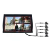 5 chennals 10.1inch Truck reversing monitor with AHD cameras recording rear view camera parking sensor system