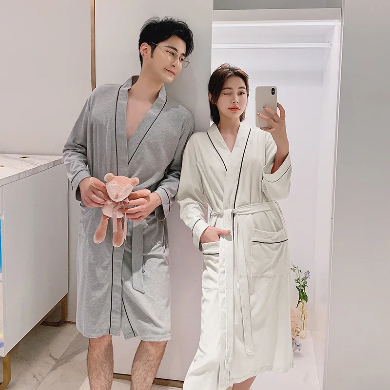 

Winter Hotel Bathrobe Plain Pyjamas Bath Robe Cotton Luxury Sleep Wear Home Clothes Dress Sleepwear Night Suits Pajama For Women