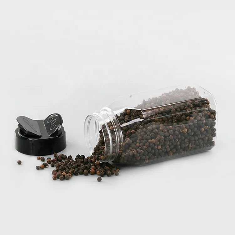 

400ml Plastic Transparent seasoning jars set for spices pepper