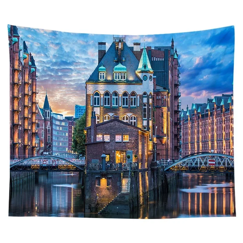 

Wholesale London Fashion Streets City Night Print Tapestry Print Wall Tapestry Cafe Bedroom Furniture Decoration Wall Tapestry