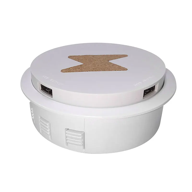 

ABS Built in Home Office Desktop Furniture USB Embedded Sofa Table Invisible Wireless Charger
