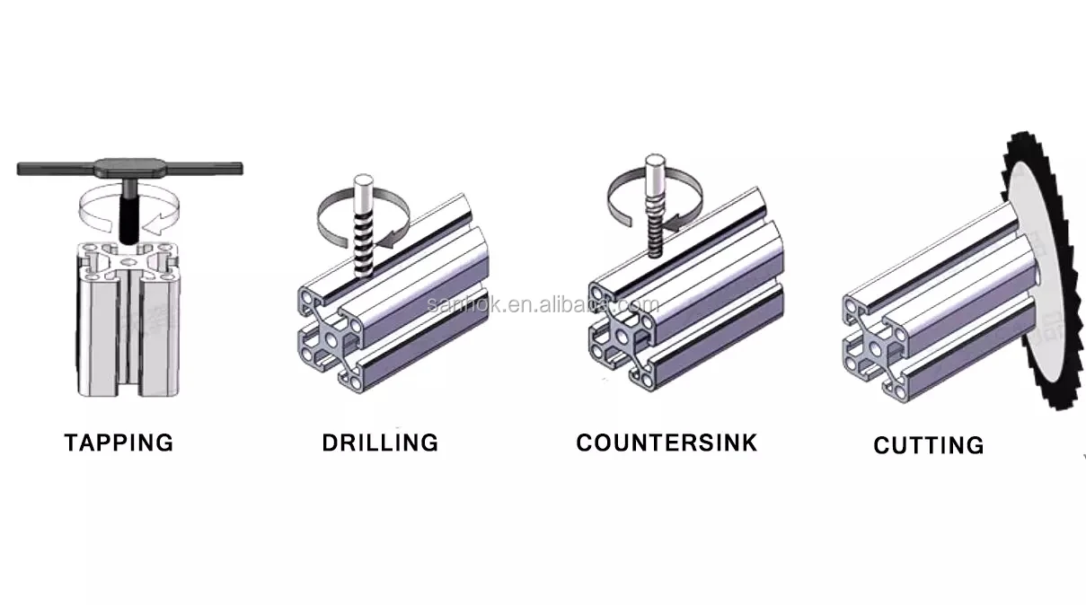 T Track Aluminum Stand Profile Conveyor Guide Rail Alu For Working