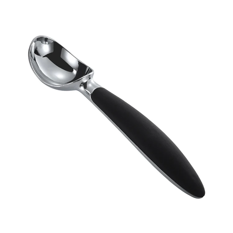 

C395 Non-Stick Ice Cream Spoon Zinc Alloy Mashed Potatoes Watermelon Jelly Yogurt Cookies Scoop Kitchen Tools Dessert Stacks, Black