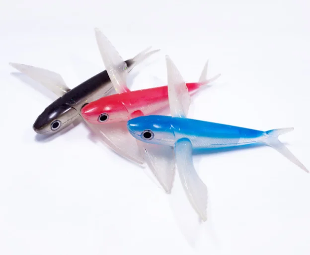 

Weihai OEM 17CM 21CM Hot Sale Flying Fish Soft Plastic Fishing Lures, 3 colors