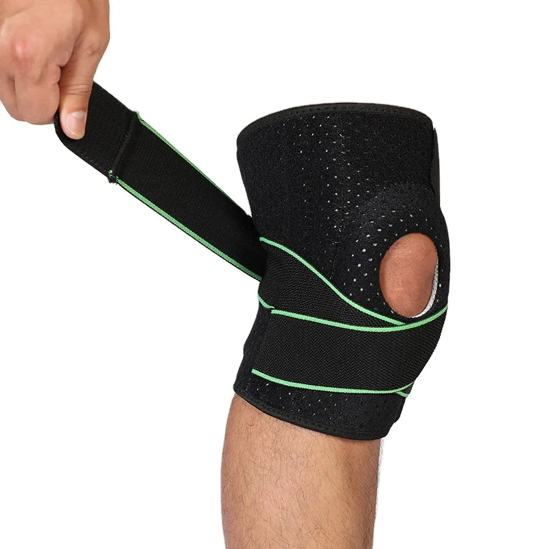 

2021 Outdoor Breathable Non-slip Climbing Pad Stabilizer Joint Support Powerful Rebound Spring Power Lifts Knee Support Belt, Various