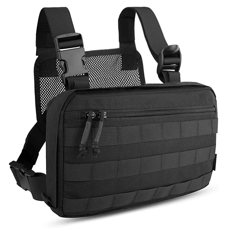 

Outdoor Sports Adjustable Radio Harness Mens Chest Bag Customized Tactical Vest Bag, Red, black, blue;yello,green customized