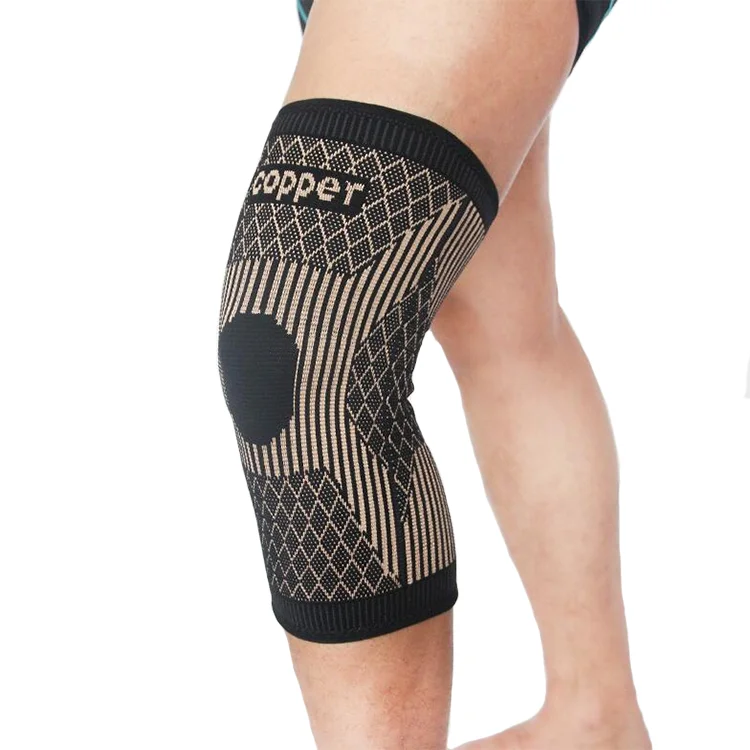 

High Quality Custom Silicone Knee Pads Copper Elastic Basketball Knee Support Pad