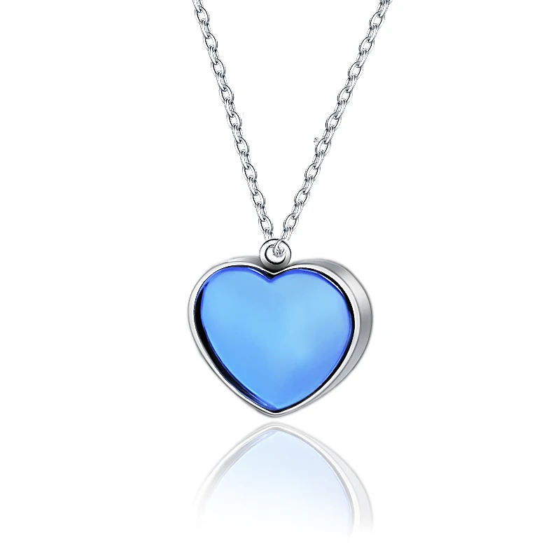 

Elegant Color Bio Pendant Jewelry Negative Ions 4000cc Health Charms Necklace Steel Oval Heart Design Gift Box