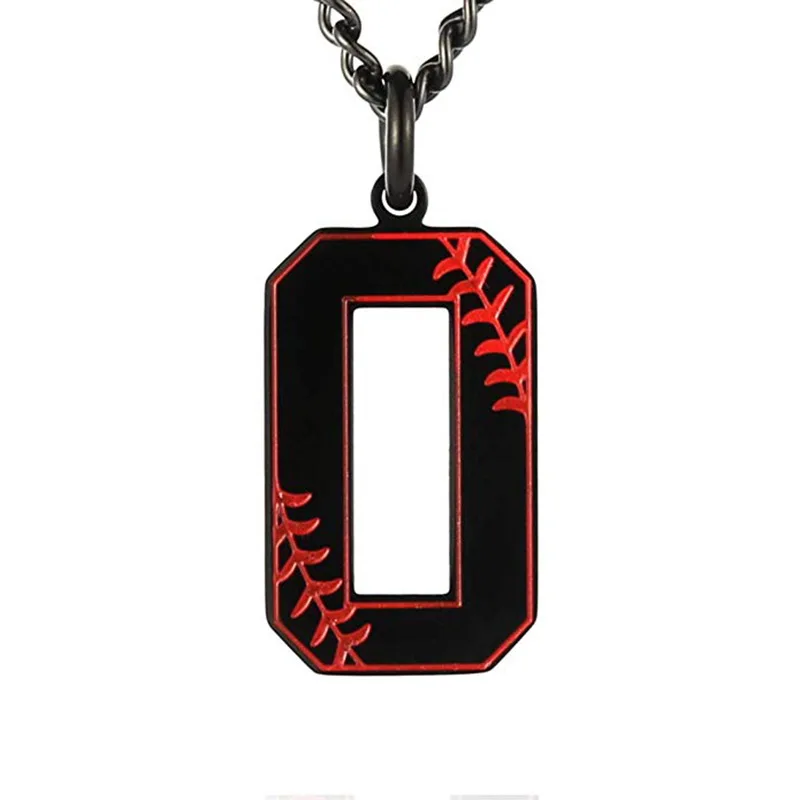 

Fashion custom 0-9 number necklace mens sports baseball sign number charm pendant