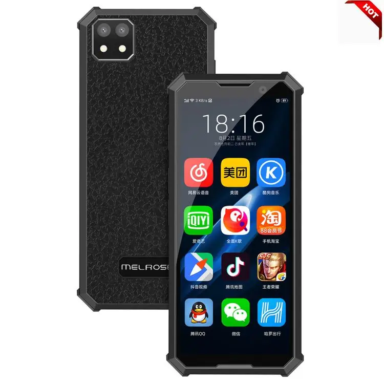 

Original celular MELROSE unlocked with Fingerprint 1GB+8GB 3.46 inch Android 8.1 4G Support Google Play BT WiFi GPS mobile phone