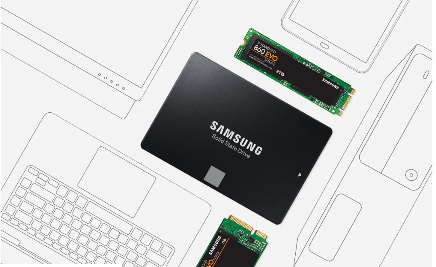 samsung ssd 860 evo 250gb 500gb 1tb 2tb 4tb internal solid state