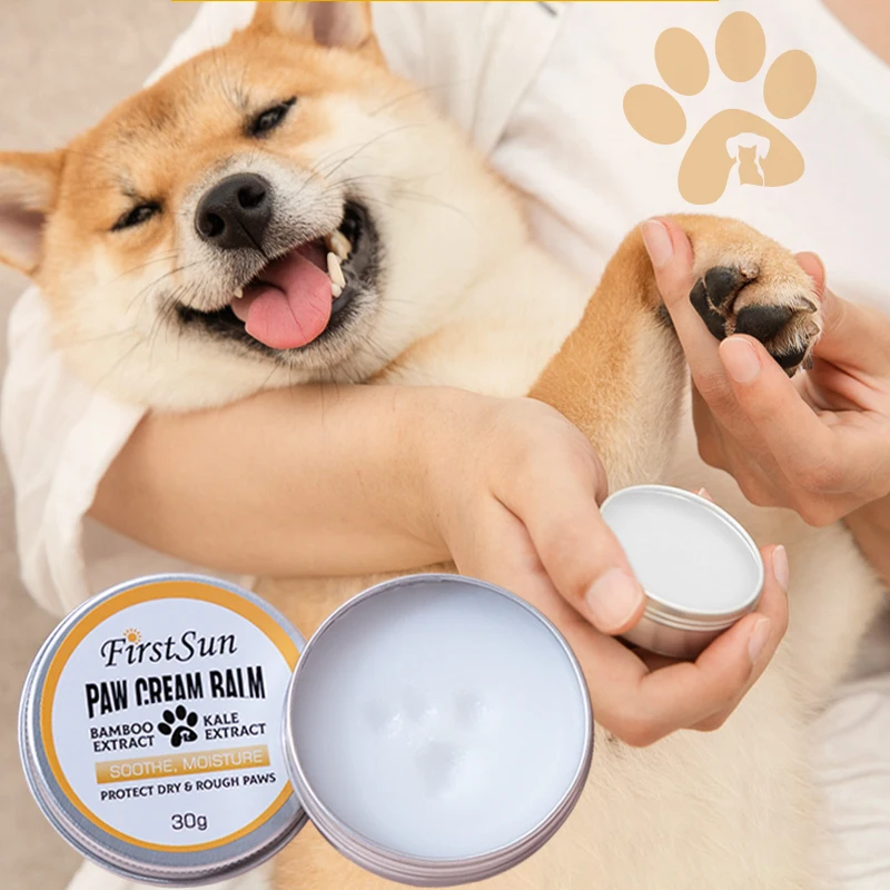 

Lanthome private label organic Natural Repairs Damaged Smoothing Paw Wax balm stick pet dog and cat all-natural nose paw balm