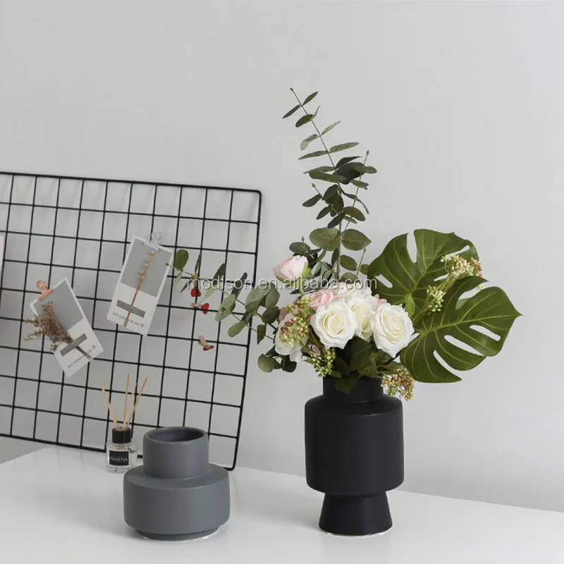 Nordic simple flower vase geometric vase home decor desk decoration ceramic vase 