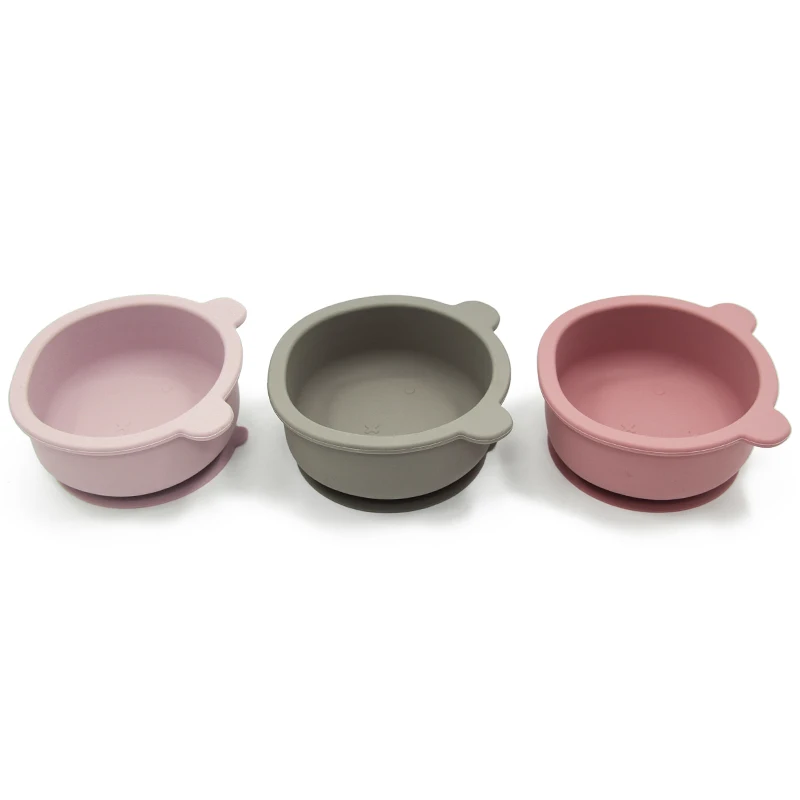 

New Arrival Bear Shape Non-Toxic Dessert Feeding Plate Silicone Suction Baby Bowl