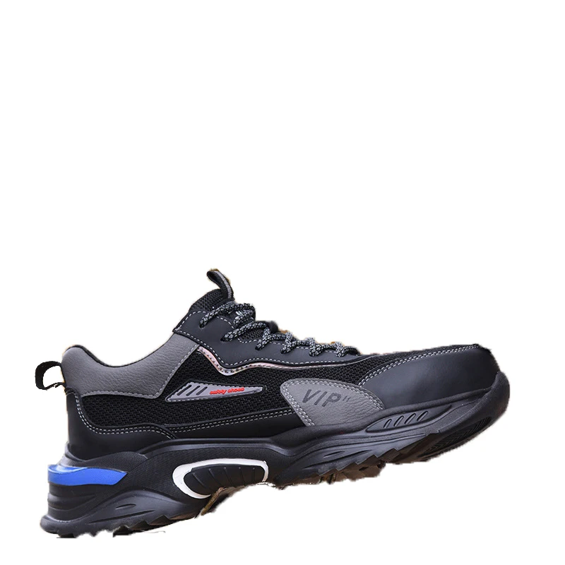 

Men Boots Steel Toe Safety Shoes Work Safety Boot Anti-smashing Work Sneakers Indestructible Shoes Work Shoes, Black