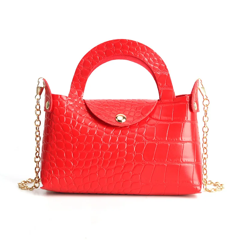 

Korean style sling bags women hand bags alligator bag chains lady handbags female purse pu leather wholesale