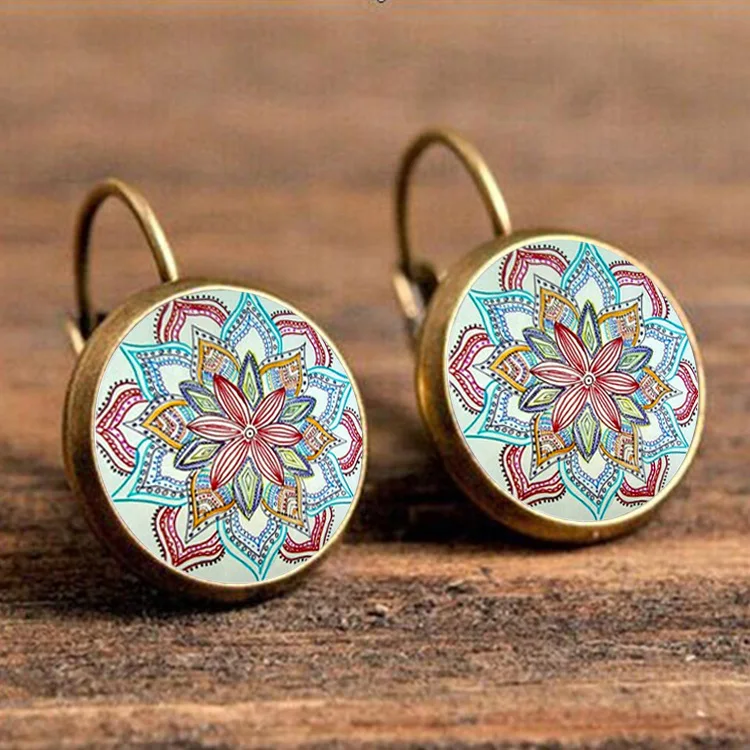 

Retro Vintage Flower Stud Earrings For Women Bohemian Boho Party Christmas Flower Gift Cute Gold Color Earrings