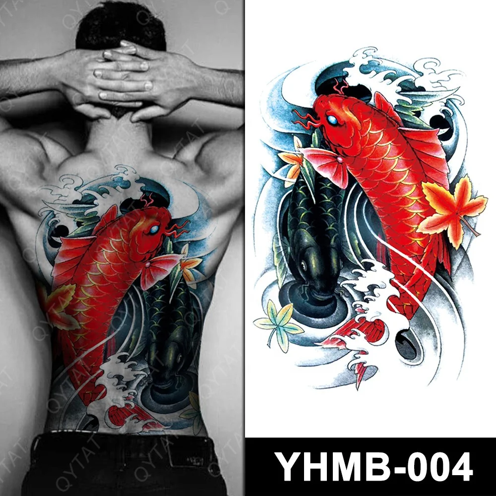 

Wholesale Colorful Full Back Large Size Water Transfer Big Temporary Tattoos For Back