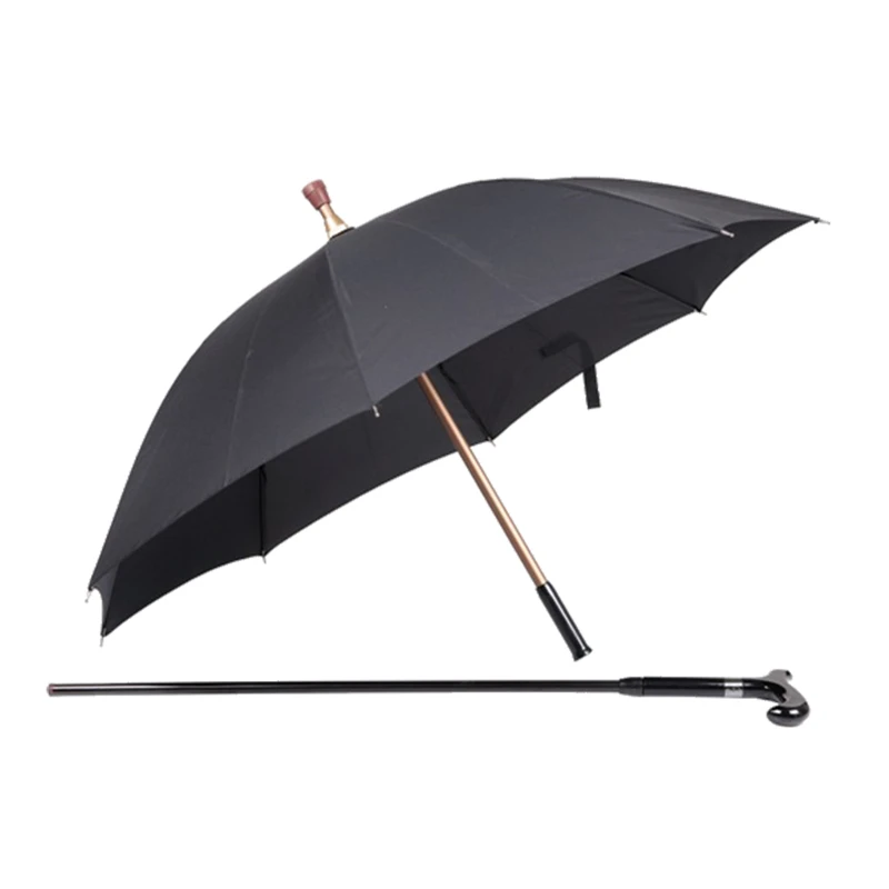 

High quality cane stick crutch umbrella for grandpa grandma old man, Black or white or yellow or red or any other