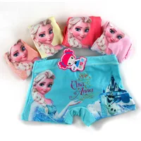 

Anna Elsa cartoon cool children boxer underwear girl cotton pants for kids pants underpants 3-11T 5pcs/bag