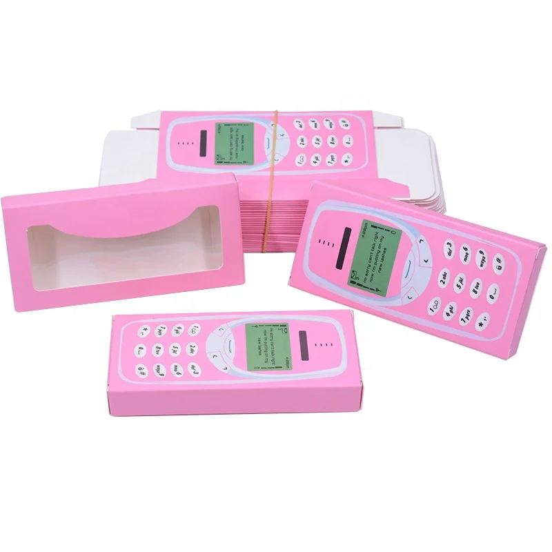 

Mobile Phone Shape False Eye Lash Paackaging Box Empty Eyelashes Case Bulk Price for 25mm Long Lashes Packing Container