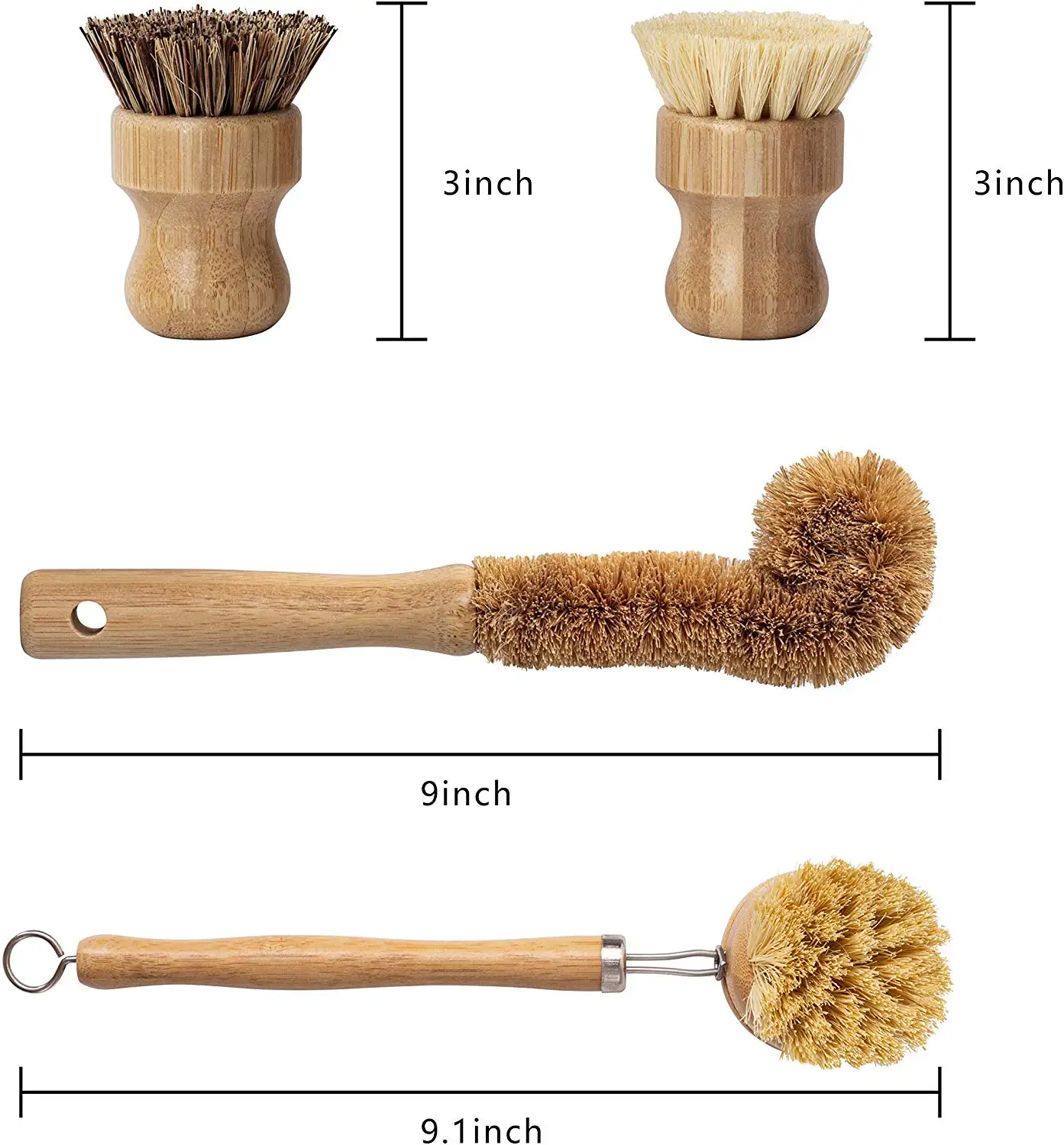  Natural  Bamboo Dish  Scrub Brush  4 Piece Set Buy Dish  