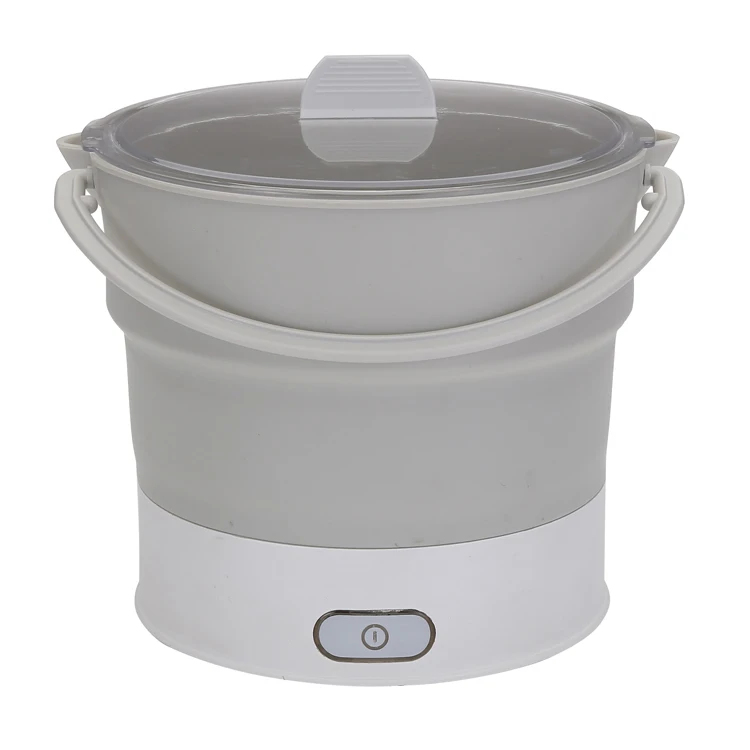 

Kitchen heat resistant non-slip multifunction foldable cooking pot mini outdoor noodle electric hot foldable pot, Gray