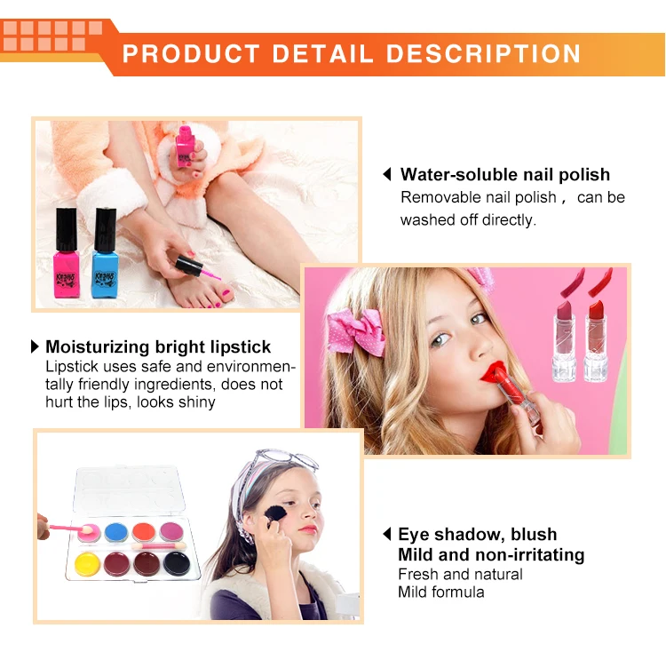 2020 New Arrival Safety Non-toxic Kit Girls Toy Cosmetics Makeup Set Play House Toys For Children