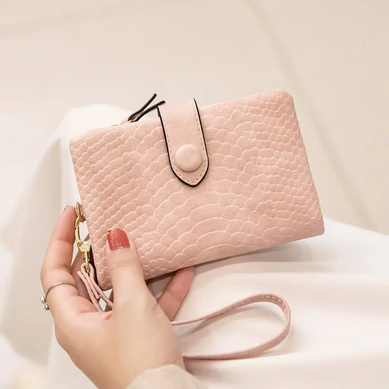 

AIYIYANG Carteras Mujer Wholesale Women Clutch Bag High Quality Snake Skin Hasp Folding Luxury Wallet, Multi