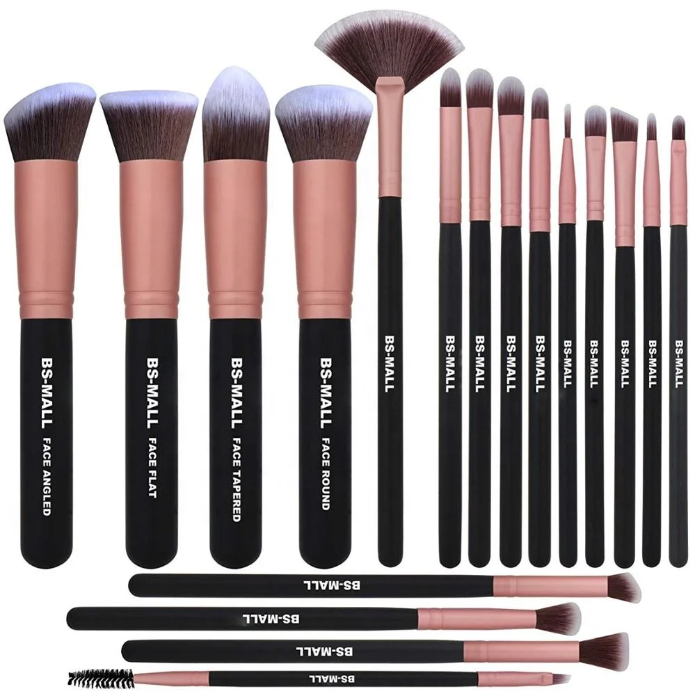 

BS-MALL 18pcs rose gold Make up brush pinceau maquillage fan cosmetic brush, Picture or customized color