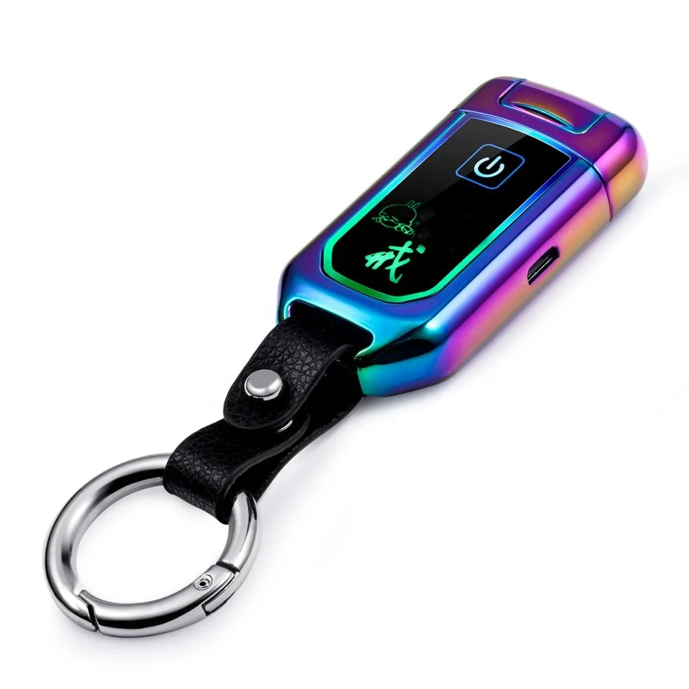 

xmas gift ideas key chain shaped electric lighter windproof use outside or car