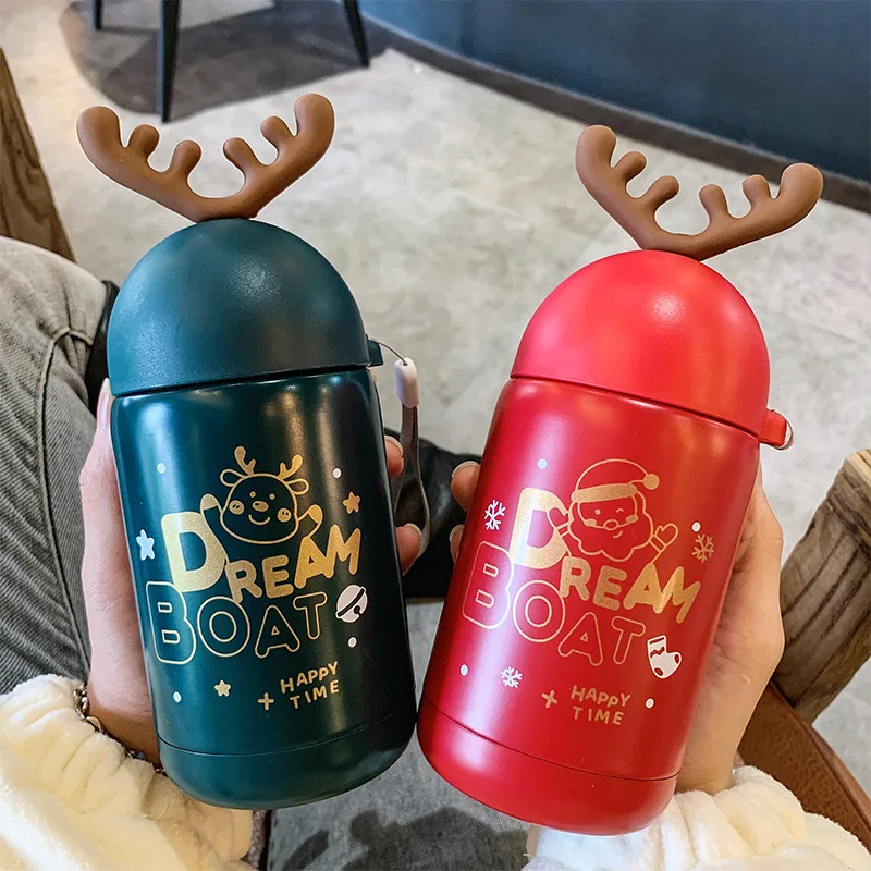 

YIDING Newest 270ml insulated vacuum thermal Creative Christmas Thermos cup Artistic INS-style girl heart mini cup, As is or customized