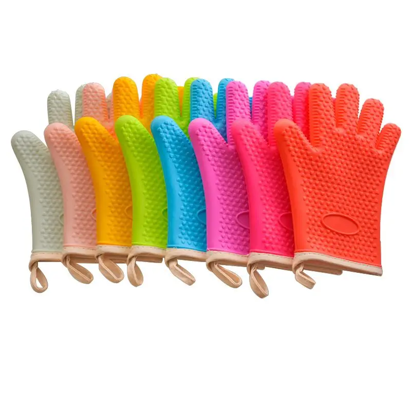 

Silicone Smoked oven extension gloves for handling hot food and waterproof barbecue cooking and baking glove