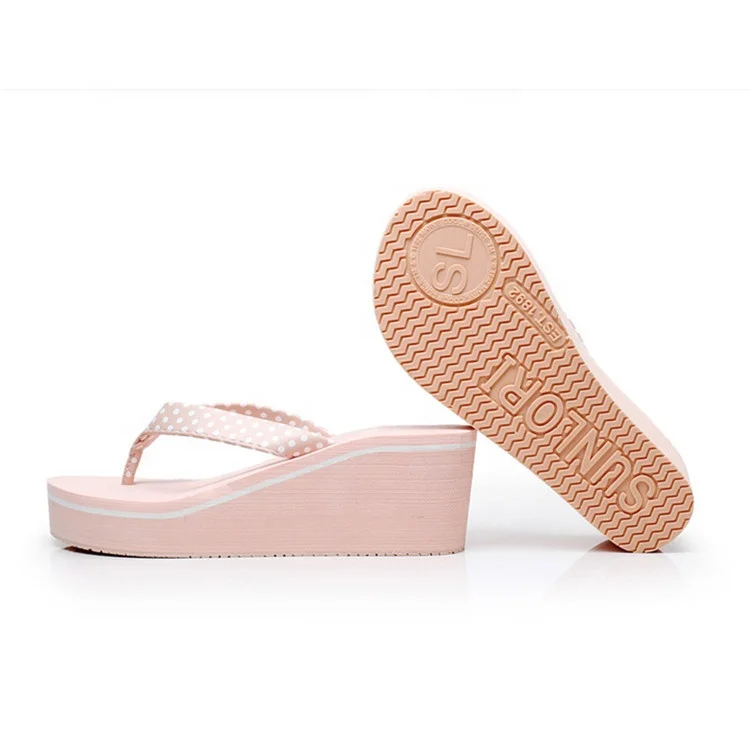 

Wedges Flip Flop Heels Slipper for Women Latest 2020 Design Summer Sandals Flip-flops, Customized color