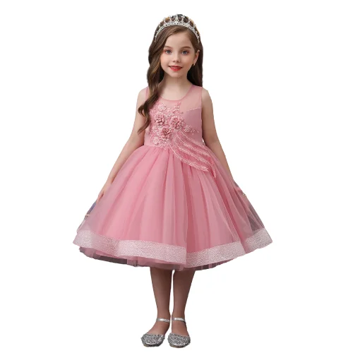 

Summer 3-8 years children birthday party wear small girl baby clothes fashion party wear dresses for girls
