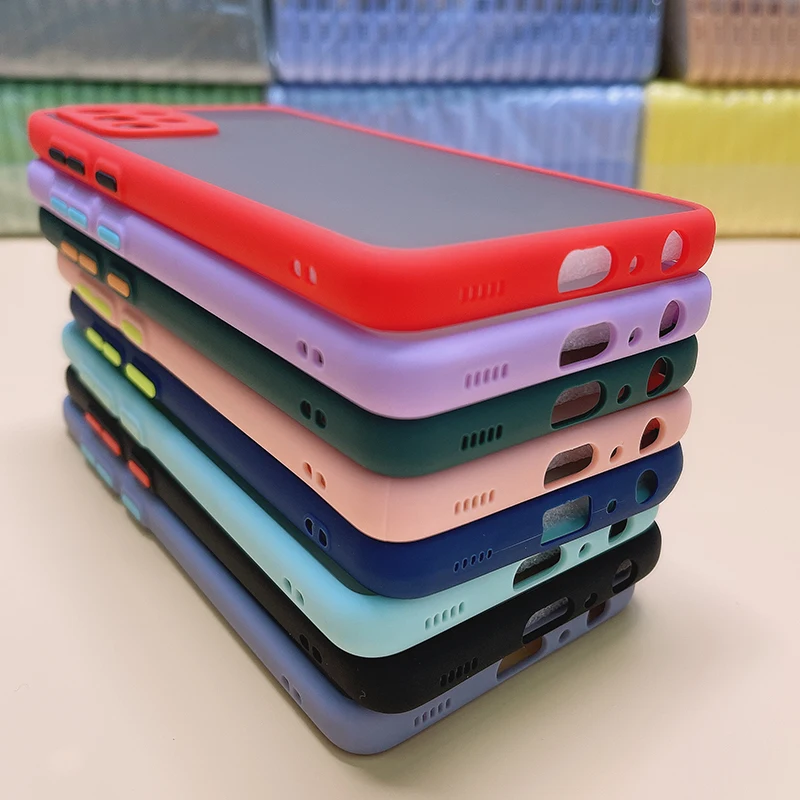 

For Samsung Case Shockproof Translucent Note10 S20 S21Ul A71 A21 A32 A31 M31s A52 A50 A51 A12 Phone Case for Samsung Phone Case, 9 different colors