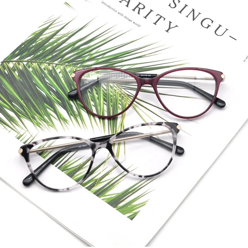 

Fashion Acetate Cateye Optical Frames Glasses Eyeglasses River For Women